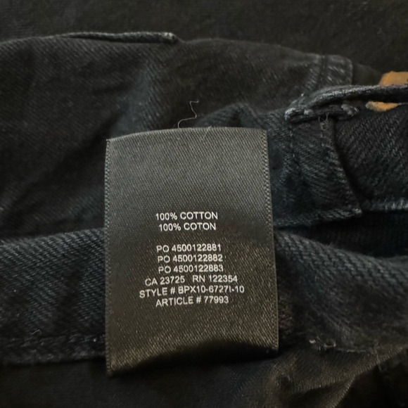 Denim Forum The Bonet High Rise Loose Jeans Women's 30 Black Button Fly - Picture 9 of 11